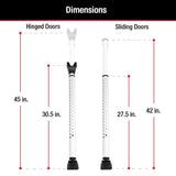 27-1/2 in. to 42 in. Adjustable Steel Door Security Bar - Super Arbor