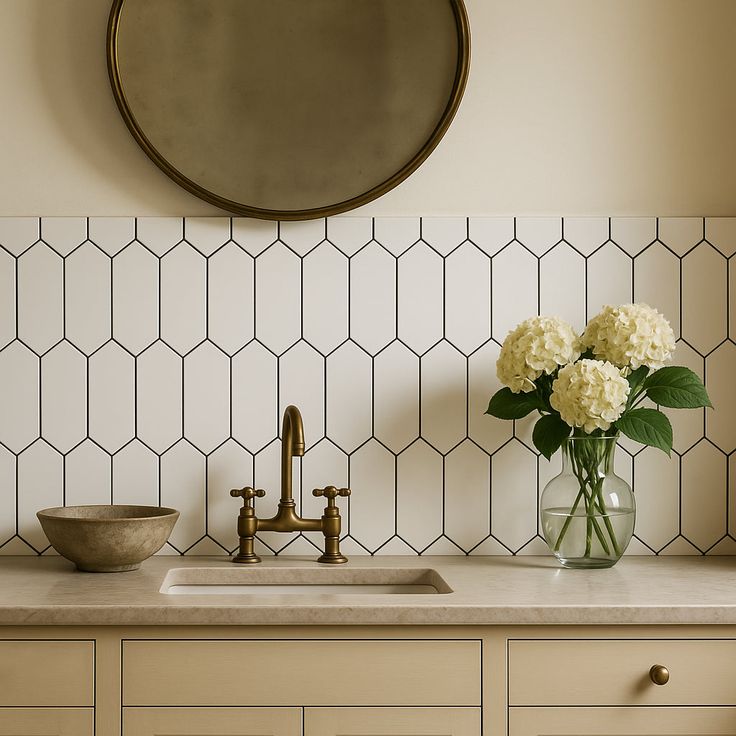 Adessi White Picket Ceramic Tile - 4 x 12 Matte Finish