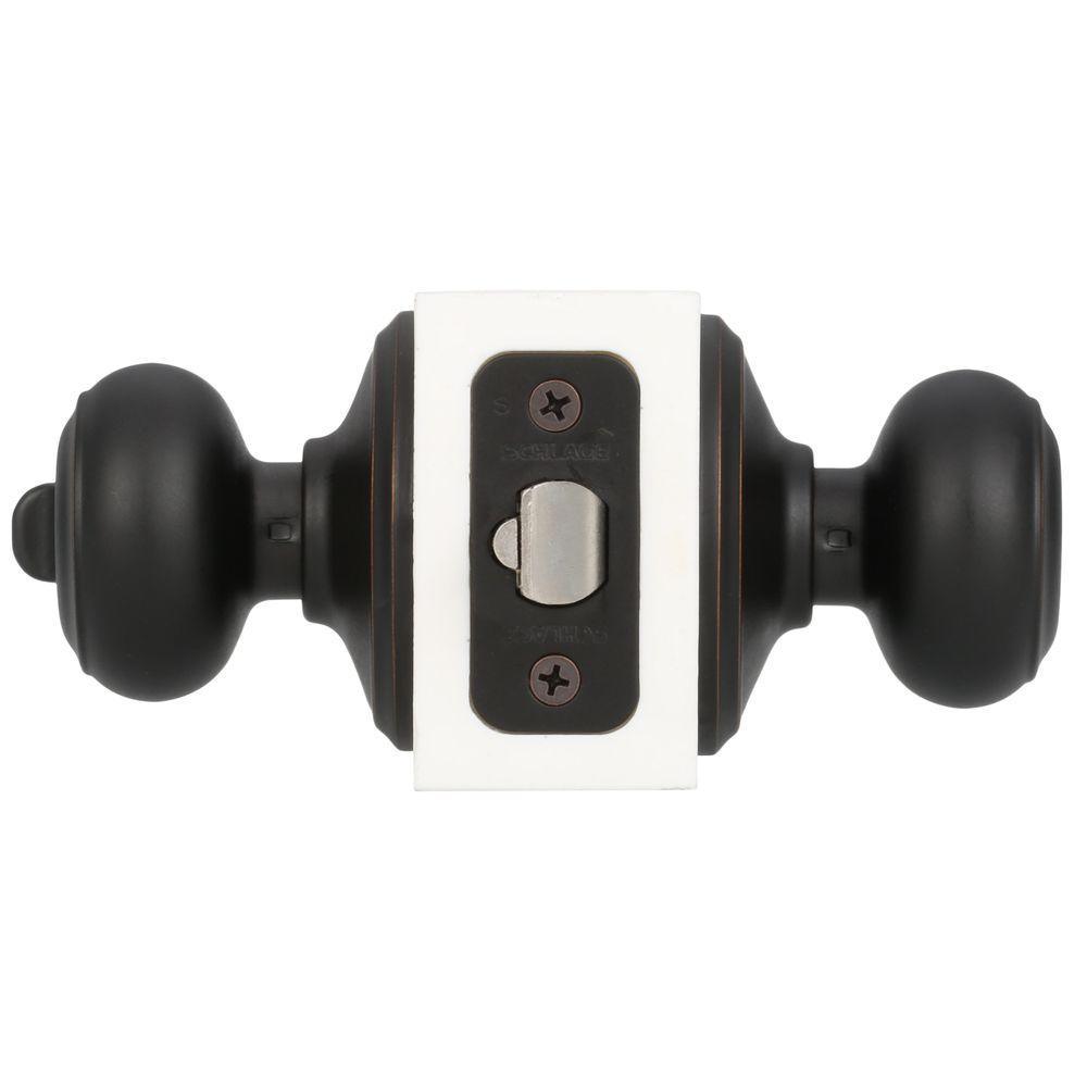 Georgian Aged Bronze Keyed Entry Door Knob - Super Arbor