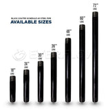 1-1/2 in. x 18 in. Black Steel Pipe