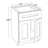 Home Decorators Collection Newport 24 in. W x 21 in. D x 34.5 in. H Assembled Plywood Sink Base Bath Cabinet in Mythic Blue with Soft Close