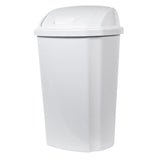 Hefty 13.5-Gallon White Plastic Trash Can with Lid