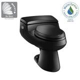 San Raphael Comfort Height 1-piece 1 GPF Single Flush Elongated Toilet in Black, Seat Included - Super Arbor