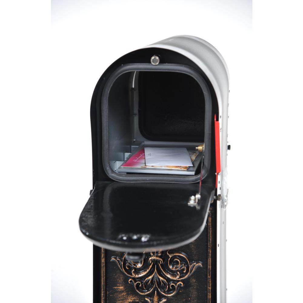 Classic Shadow 3-Door Front Access Lockable Ground Mount Mailbox in Oil Rubbed Bronze - Super Arbor