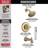 Delta Linden Champagne Bronze 1-handle Bathtub and Shower Faucet