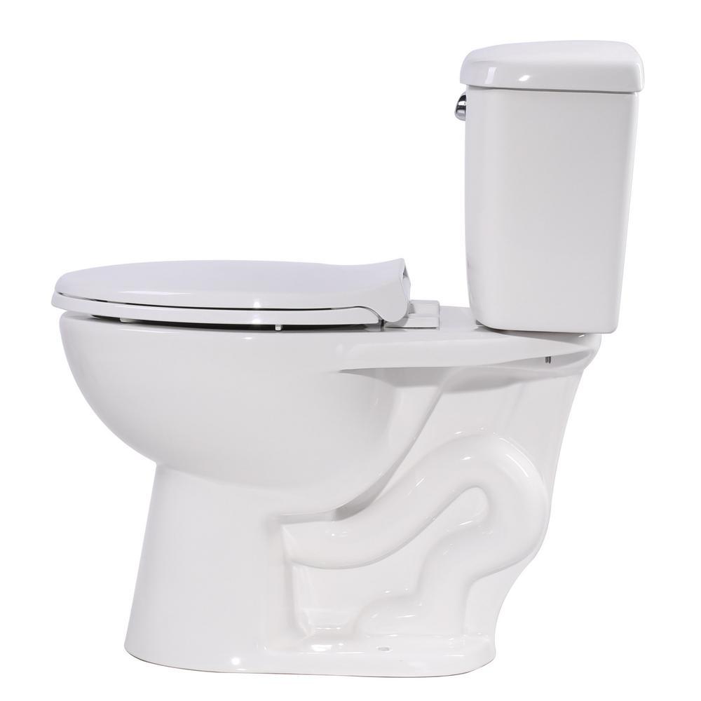 52.8 in. Walk-In Whirlpool Bathtub in White with 1.28 GPF Single Flush Toilet - Super Arbor