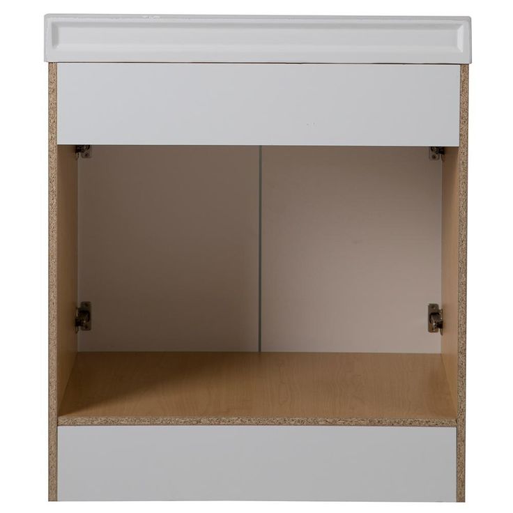 31 in. W Vanity in White with Cultured Marble Vanity Top in White