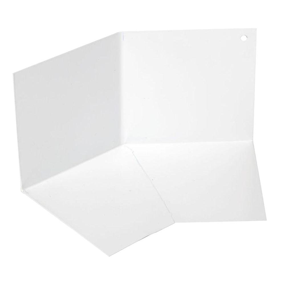 4 in. x 8 in. White Aluminum Kickout Diverter Flashing
