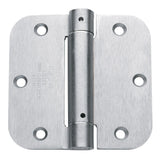 3.5 in. x 3.5 in. Satin Nickel Steel Spring Hinge with 5/8 in. Radius (Set of 2) - Super Arbor