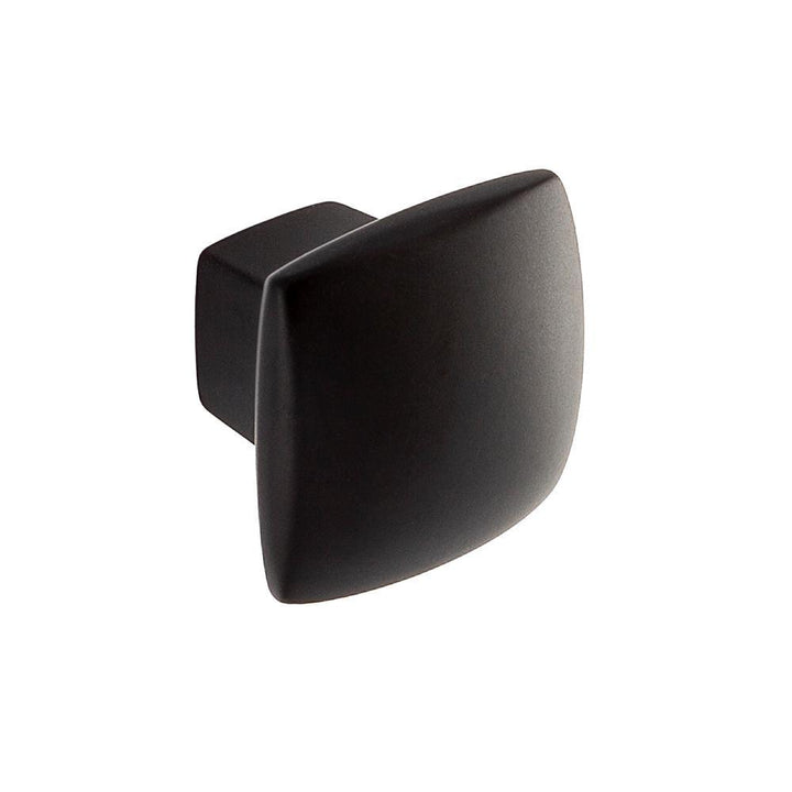 Boise 1-1/4 in. Matte Black Square Cabinet Knob - Super Arbor
