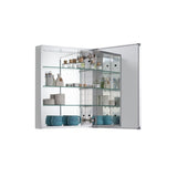20 in. x 26 in. Recessed or Surface-Mount Bathroom Medicine Cabinet with Beveled Mirror in Silver