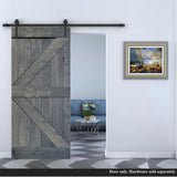 36 in. x 84 in. Gray Knotty Pine Wood Interior Sliding Barn Door Slab - Super Arbor