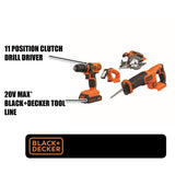 20-Volt MAX Lithium-Ion Cordless Combo Kit (4-Tool) with (2) Batteries 1.5Ah and Charger - Super Arbor