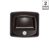 Outdoor 35 Lumen Battery Powered Motion Activated Integrated LED Step/Deck/Stair Light, Brown (2-Pack) - Super Arbor