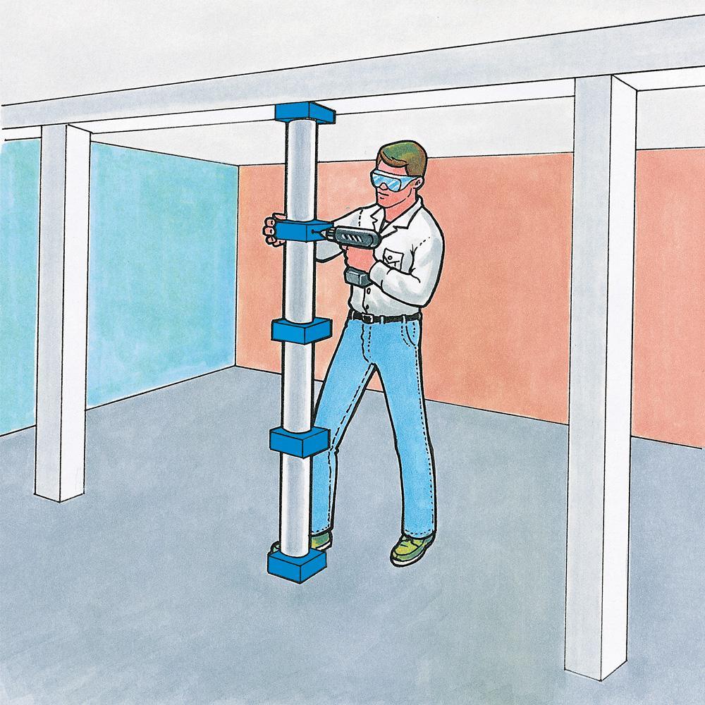 4 in. Blue Nylon EZ Column Framing Kit (5-Pack) - Super Arbor
