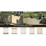 2 in. x 2 in. x 42 in. Wood Pressure-Treated Mitered 1-End B1E Baluster (16-Pack) - Super Arbor