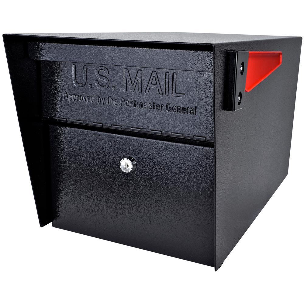 Mail Manager Locking Post-Mount Mailbox with High Security Reinforced Patented Locking System, Black - Super Arbor