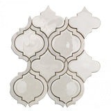 Divine Arabesque Glacier White 10 in. x 12 in. Glazed Ceramic Mosaic Tile (0.80 Sq. Ft. / Sheet)