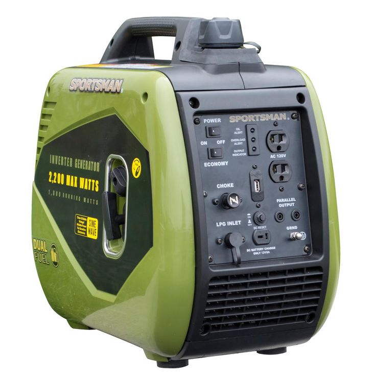 Sportsman 2,200-Watt Recoil Start Dual Fuel LPG/Gasoline Powered Portable Inverter Generator w/Parallel Connection, CARB Approved