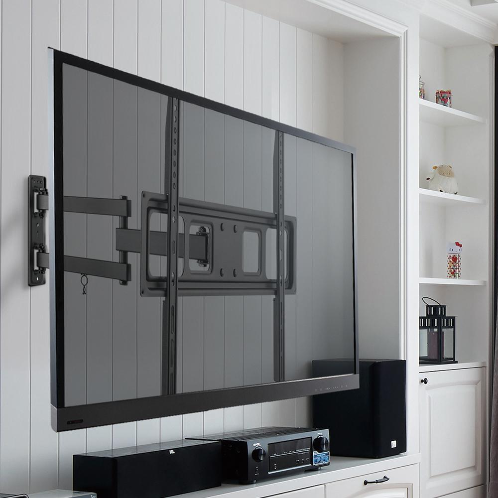 Full Motion Dual Arm TV Wall Mount for 37 in. - 70 in. Flat Panel TV's with 25 Degree Tilt, 77 lb. Load Capacity - Super Arbor