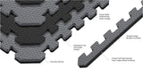 Norsk Red/Black 24 in. x 24 in. EVA Foam Truly Reversible Sport MMA Interlocking Tile (16-Tile)