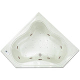 4.48 ft. Corner Drop-In Whirlpool and Air Bath Tub in White with Tranquility Package - Super Arbor
