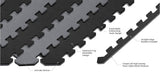 Norsk Black/Gray 24 in. x 24 in. x 0.51 in. Foam Interlocking Reversible Floor Mat (6-Pack)