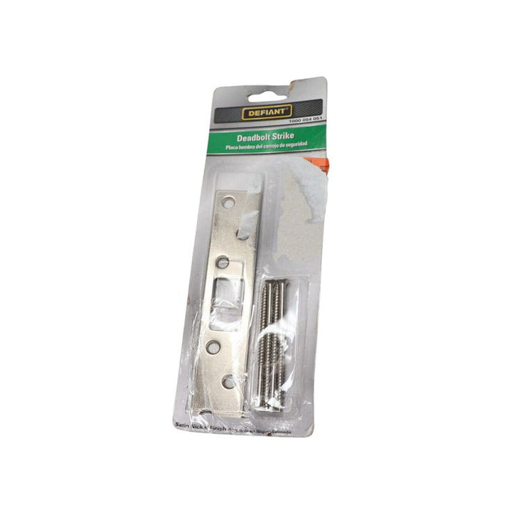 5-7/8 in. Satin Nickel Deadbolt Strike