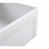 Olde London Farmhouse Fireclay 33 in. 55/45 Double Bowl Kitchen Sink with Grid with Grid and Strainer