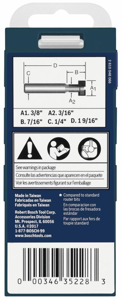 Bosch 3/8-in Carbide-Tipped Hole and Flush Cut Trimmer Router Bit