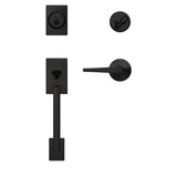 Custom Century Matte Black Single Cylinder Handleset with Eller Door Lever and Kinsley Trim - Super Arbor