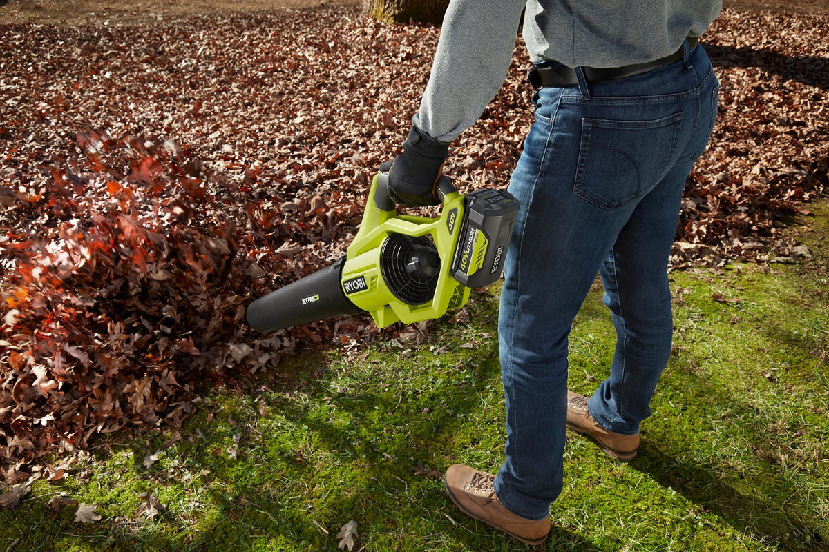 RYOBI 110 MPH 500 CFM Variable-Speed 40V Lithium-Ion Cordless Jet Fan Leaf Blower (Tool Only)