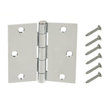 3-1/2 in. Chrome Square Corner Door Hinge - Super Arbor