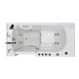 Universal Tubs 60 in. Walk-In Air Bath Tub in White with 1.28 GPF Single Flush Toilet