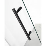 Coraline 56 in. to 60 in. x 76 in. Frameless Sliding Shower Door in Matte Black - Super Arbor