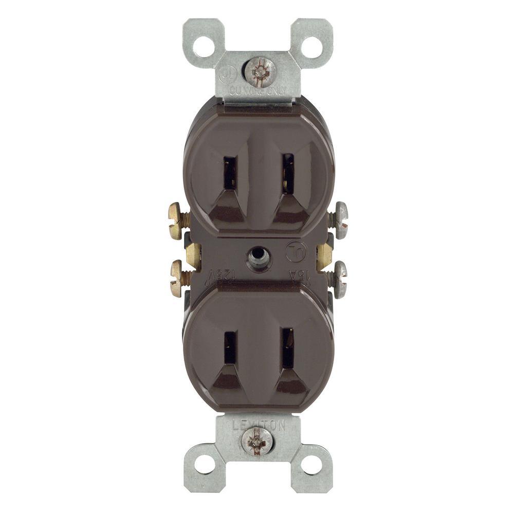 15 Amp 2-Wire Duplex Outlet, White - Super Arbor
