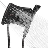 4-spray 9 in. Dual Shower Head and Handheld Shower Head in Antique Bronze