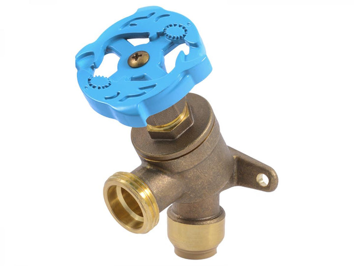 SharkBite 3/4-in Garden Hose x 1/2-in Push-to-Connect Brass Multi-Turn Hose Bibb (Garden Valve)