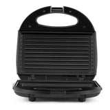 120 W 2-Slice Black Countertop Contact Grill and Sandwich Maker with Non-Stick Surface