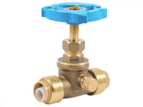 SharkBite Brass 3/4-in Push-to-Connect x 3/4-in Push-to-Connect Multi Turn Stop and Waste Valve