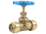 SharkBite Brass 3/4-in Push-to-Connect x 3/4-in Push-to-Connect Multi Turn Stop and Waste Valve