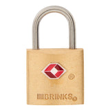 Brink's 22mm TSA Solid Brass Travel Padlock, 2-Pack