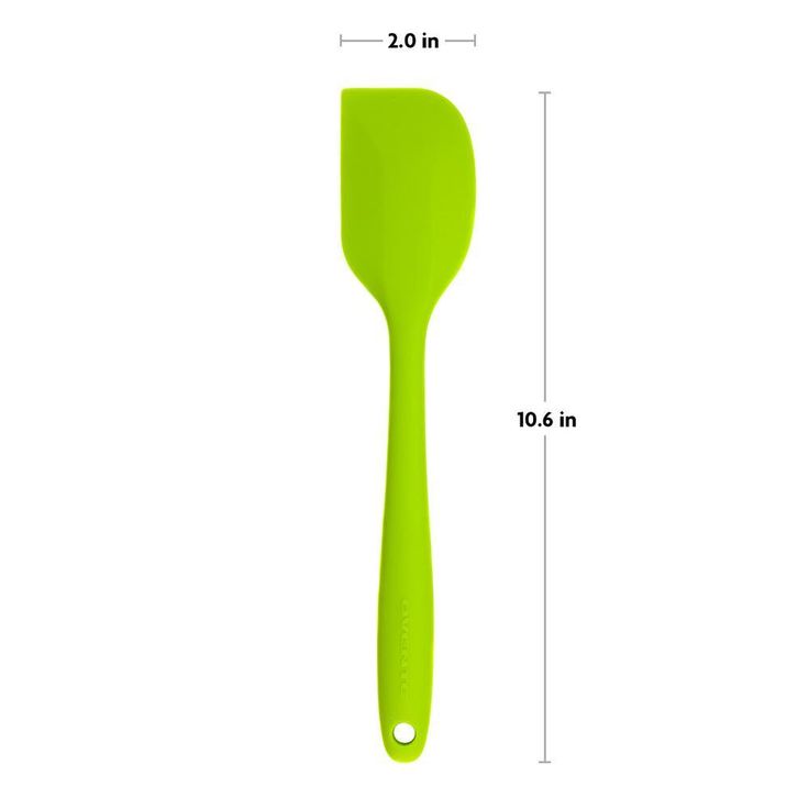 Premium Silicone BPA-Free, Spatula, Stainless Steel Core 500F Heat-Resistant, Non-Stick, Dishwasher Safe, (SP1001G)