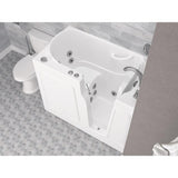 HD Series 46 in. Right Drain Quick Fill Walk-In Whirlpool Bath Tub with Powered Fast Drain in White - Super Arbor