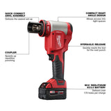 Milwaukee M18 18V FORCE LOGIC 10T Knockout Tool Kit (1/2 in.–4 in.) with Bonus M18 FUEL 1/4 in. Impact Driver & SHOCKWAVE Step Bit Set