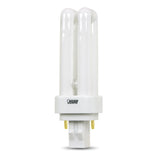 13-Watt Equivalent PL CFLNI Quad Tube 2-Pin GX23-2 Base Compact Fluorescent CFL Light Bulb, Soft White 2700K (1-Bulb) - Super Arbor