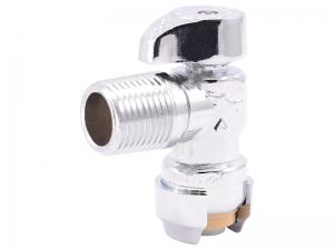 SharkBite Brass 1/2-in Push-to-Connect x 3/8-in OD Compression Quarter Turn Angle Valve