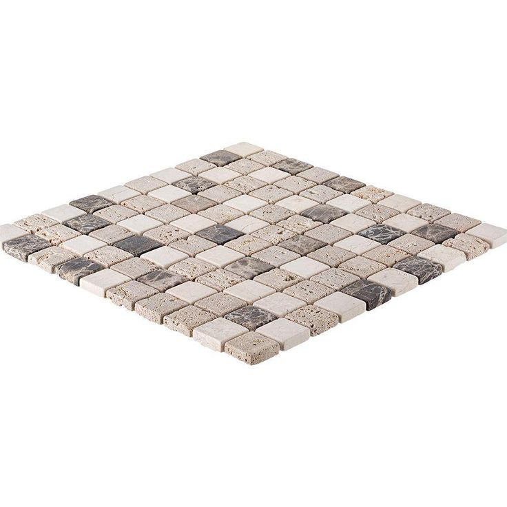 Jeffrey Court Emperador Mix 11.75 in. x 11.75 in. x 9 mm Honed Marble Mosaic Floor and Wall Tile