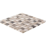 Jeffrey Court Emperador Mix 11.75 in. x 11.75 in. x 9 mm Honed Marble Mosaic Floor and Wall Tile
