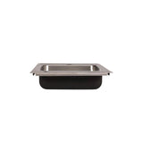 Classroom Sink, Drop-in, 17 in. x 25 in. 1-Compartment, ADA, SS, L/R Faucet Ledges, 6.5 in. Deep, Drain Center Rear
